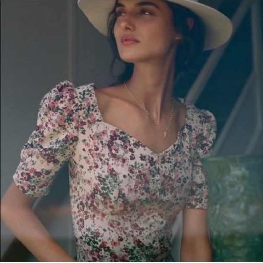 Anthropologie Floral Blouse - Pink and Green - Picture 8 of 12